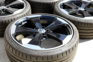 19 Zoll Glendale VW Alufelgen Sommerrad OEM 7,5x19 5k0601025ab Continental 4-5mm - Bild 3