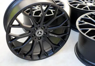 21 Zoll Original Mercedes AMG SL R232 43 53 55 63 A2324012700 A2324012800 9,5Jx21 ET56 + 11Jx21 ET67 Schwarz-Matt - Bild 1